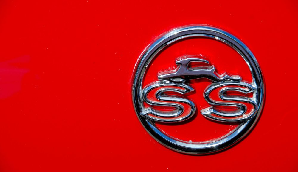 silver Chevrolet Impala emblem